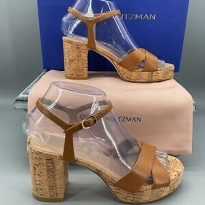 Stuart Weitzman Women’s Dayna Platform Sandals Macchiato Size 6B